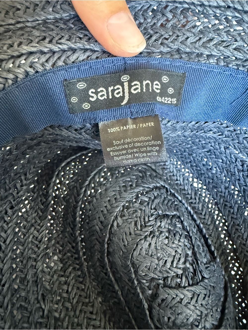 Sarajane Sun Hat with Braided Trim - Black - Picture 6 of 9
